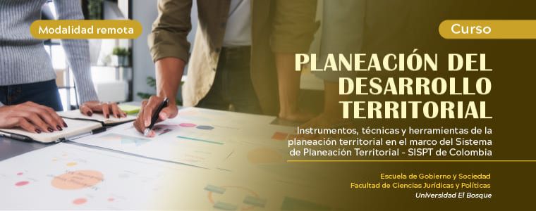 Curso: Planeación del desarrollo territorial